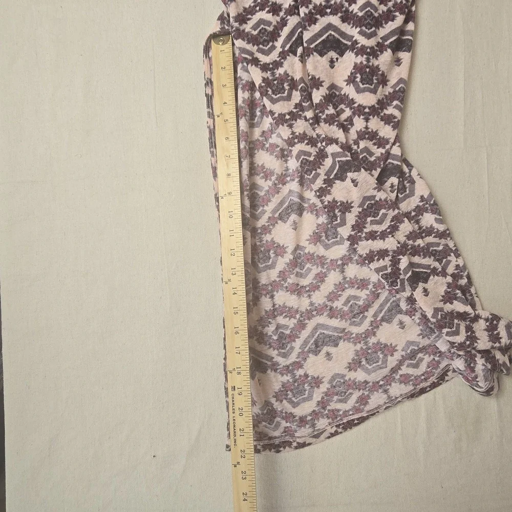 Free People‎ Beautiful Aztec Rose Design Racer Open Back Long Dress Sz S - Picture 11 of 12